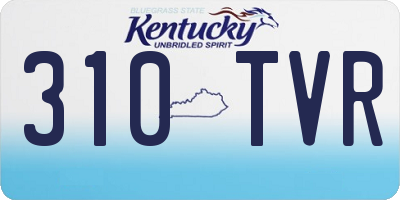 KY license plate 310TVR
