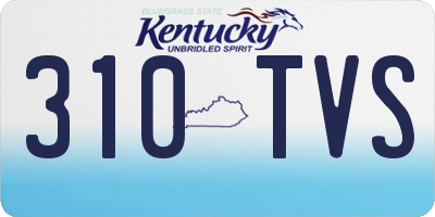 KY license plate 310TVS