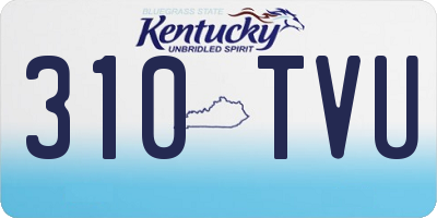 KY license plate 310TVU