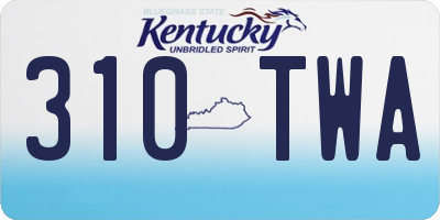 KY license plate 310TWA