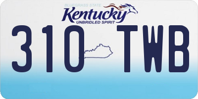 KY license plate 310TWB