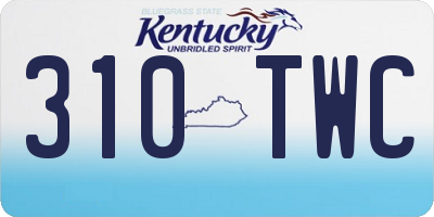 KY license plate 310TWC