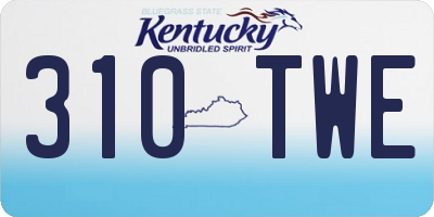 KY license plate 310TWE