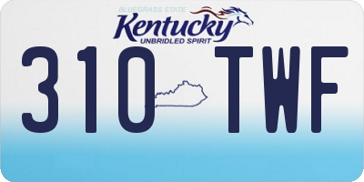 KY license plate 310TWF