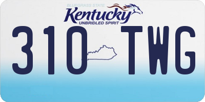 KY license plate 310TWG