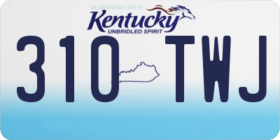 KY license plate 310TWJ