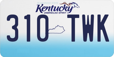 KY license plate 310TWK