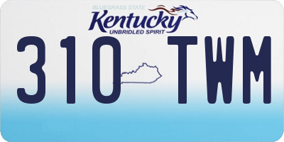 KY license plate 310TWM