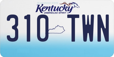 KY license plate 310TWN