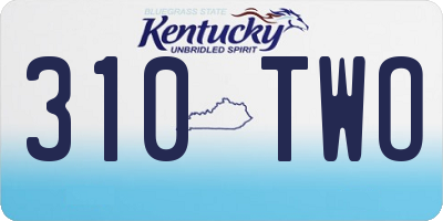KY license plate 310TWO
