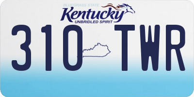 KY license plate 310TWR