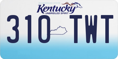 KY license plate 310TWT