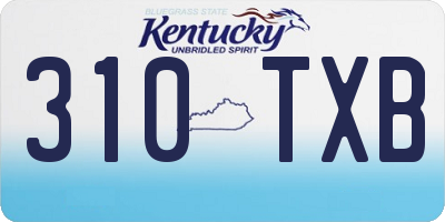 KY license plate 310TXB