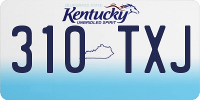 KY license plate 310TXJ