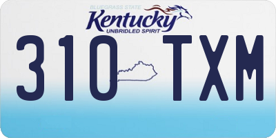 KY license plate 310TXM