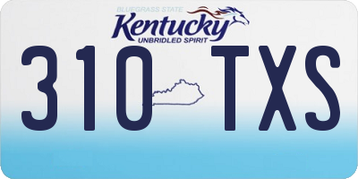 KY license plate 310TXS