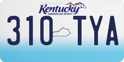 KY license plate 310TYA
