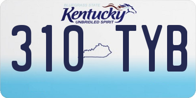 KY license plate 310TYB