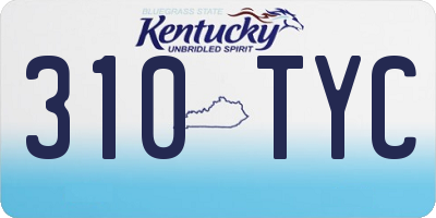 KY license plate 310TYC
