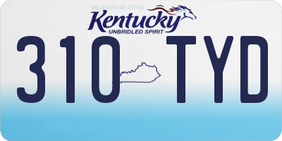 KY license plate 310TYD