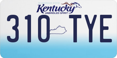 KY license plate 310TYE