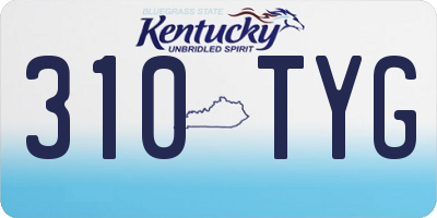 KY license plate 310TYG