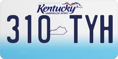 KY license plate 310TYH