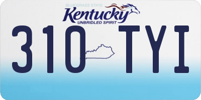 KY license plate 310TYI