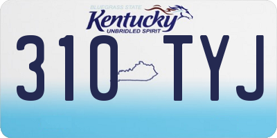 KY license plate 310TYJ