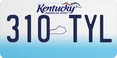 KY license plate 310TYL