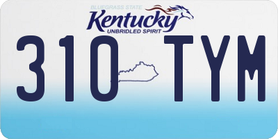KY license plate 310TYM