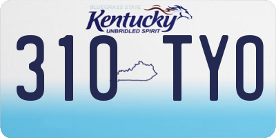 KY license plate 310TYO