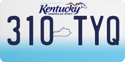 KY license plate 310TYQ