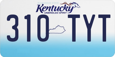 KY license plate 310TYT