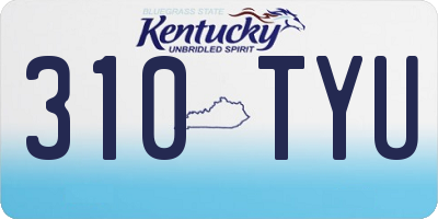 KY license plate 310TYU