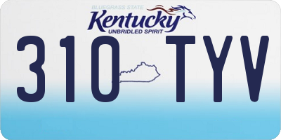 KY license plate 310TYV