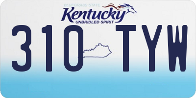 KY license plate 310TYW