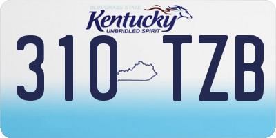 KY license plate 310TZB