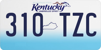 KY license plate 310TZC