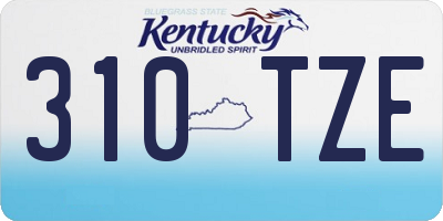 KY license plate 310TZE