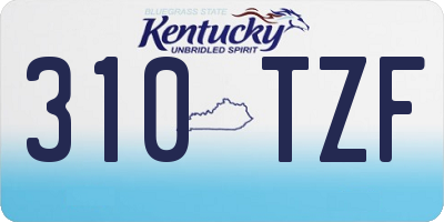 KY license plate 310TZF