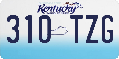 KY license plate 310TZG