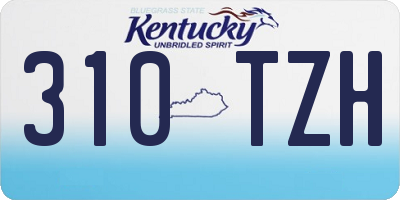 KY license plate 310TZH