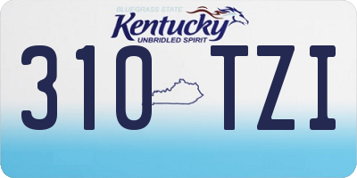 KY license plate 310TZI