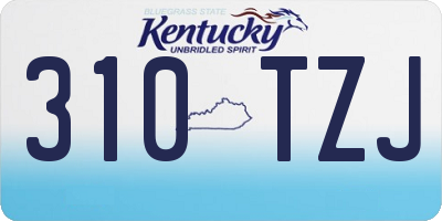 KY license plate 310TZJ