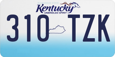 KY license plate 310TZK