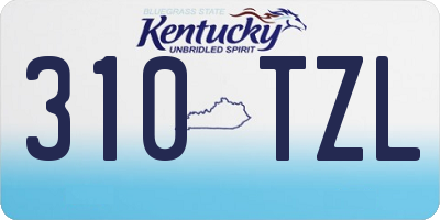 KY license plate 310TZL