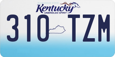 KY license plate 310TZM
