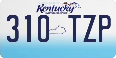 KY license plate 310TZP