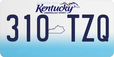 KY license plate 310TZQ
